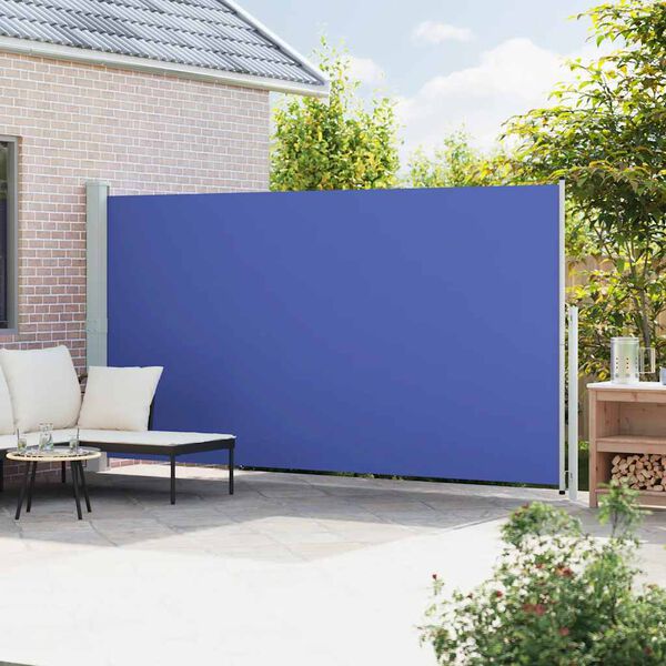 vidaXL Tenda Laterale Retrattile per Patio 200x500 cm Blu