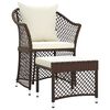 vidaXL Set Divani da Giardino 2 pz con Cuscini in Polyrattan Marrone