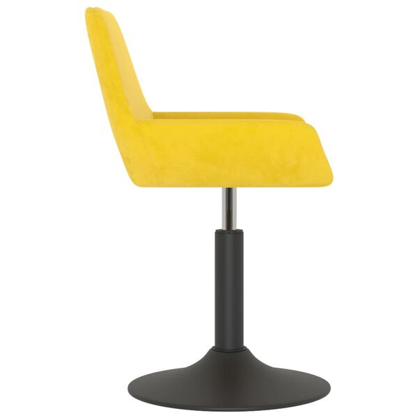 vidaXL Sgabello da Bar Giallo Senape in Velluto