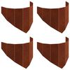 vidaXL Bordura per Prato 4 pz 100 x 45 cm Acciaio Ruggine