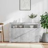 vidaXL Credenza con Luci LED Grigio Cemento 116x30x75 cm
