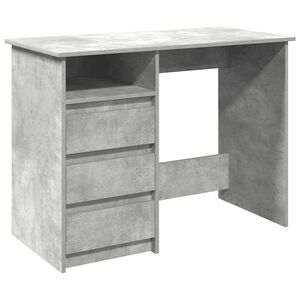 vidaXL Scrivania Grigio Cemento 102x50x75 cm in Legno Multistrato