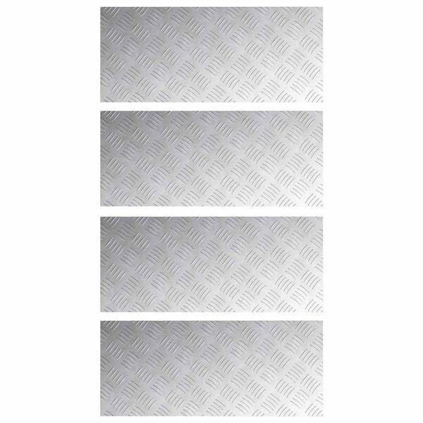 vidaXL Gradini per Scale 4 pcs Argento 70 x 30 cm Alluminio