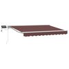 vidaXL Cornice per Tenda Manuale con LED Marrone e bianco 3 x 2,5 m