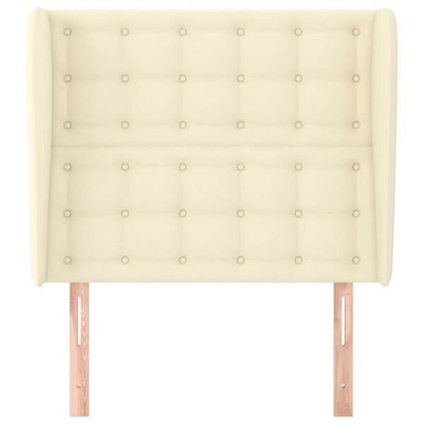 vidaXL Testiera ad Orecchio Crema 103x23x118/128 cm in Similpelle