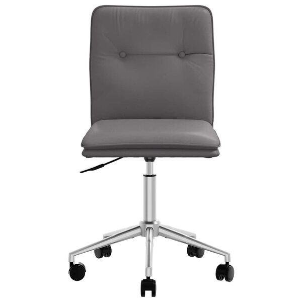 vidaXL Sedia da Pranzo Grigia in Similpelle