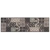 vidaXL Tappeto da Cucina mosaico nero 150 x 45 cm 100% Poliammide