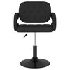 vidaXL Sedia da Pranzo Girevole Nera in Tessuto