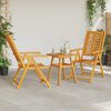 vidaXL Set da Pranzo per Giardino 3 pcs Marrone