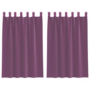 vidaXL Tende in Voile con Passanti 2 pz Viola 140x175 cm
