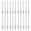 vidaXL Palo per recinzione interrato 22 pz Verde 140 cm