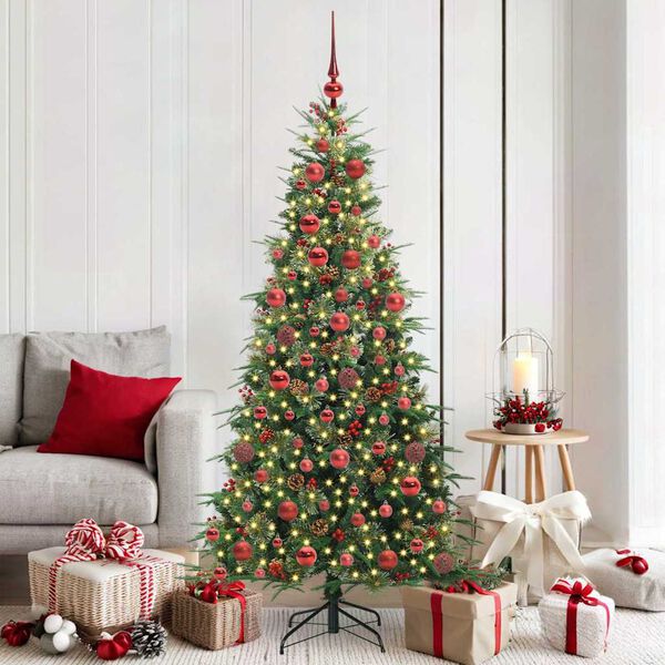 vidaXL Albero di Natale Artificiale con Rami Pieghevoli Verde 180 cm