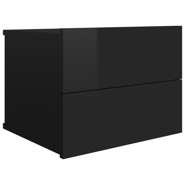vidaXL Comodini 2 pz Nero Lucido 40x30x30 cm in Legno Multistrato