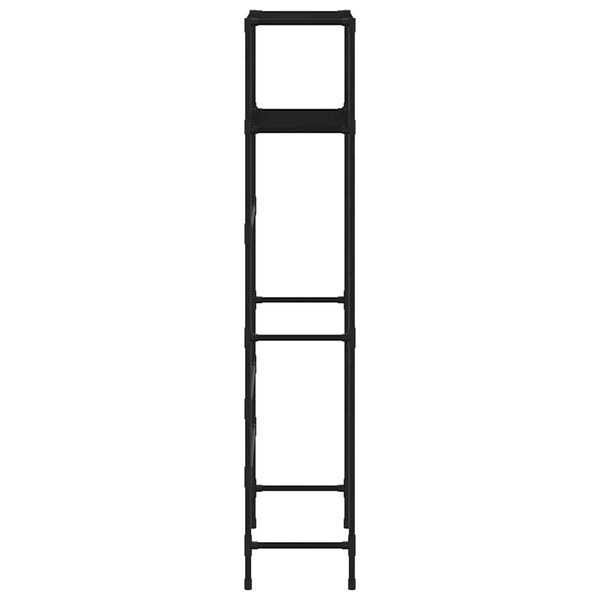 vidaXL Rastrelliera per Bagno a 2 Livelli Nera 53,5x28x143 cm Ferro