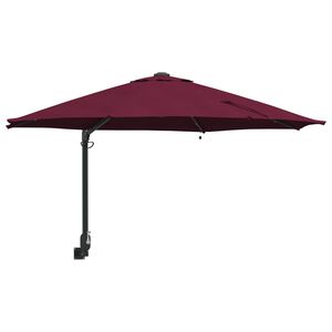 vidaXL Ombrello da giardino Rosso Bordeaux 248 x 248 x 148 cm