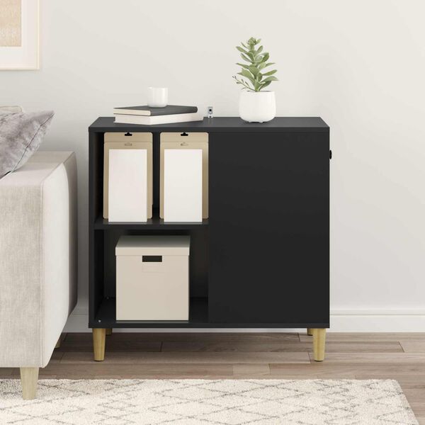 vidaXL Casa per Gatti Nero 72 x 42.5 x 70 cm Legno multistrato