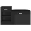 vidaXL Panca Porta Scarpe Nero Lucido 94,5x31x57cm Legno Multistrato