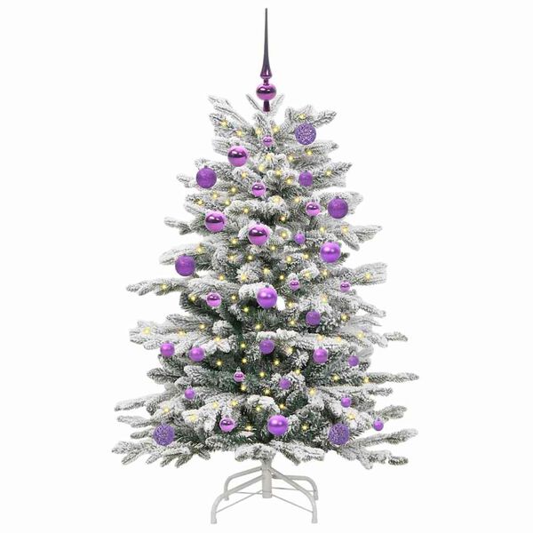 vidaXL Albero di Natale Artificiale con Rami Pieghevoli Bianco 120 cm