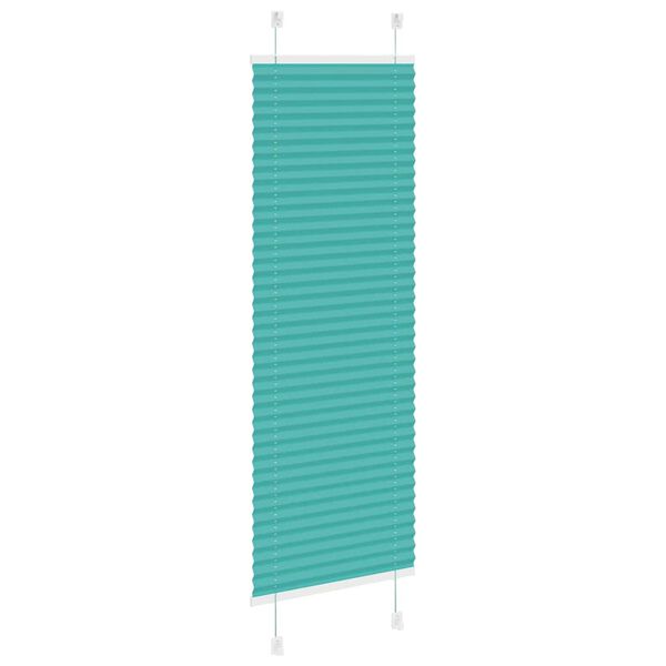 vidaXL Tenda Plissettata Verde petrolio 40x150 cm Larghezza Tessuto