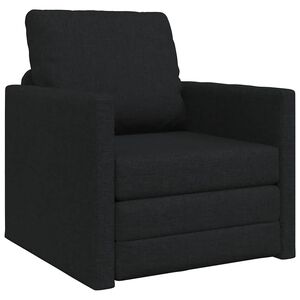 vidaXL Divano Letto da Terra 2 in 1 Nero 112x174x55 cm Tessuto