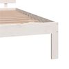 vidaXL Giroletto Bianco in Legno Massello 135x190 cm Double