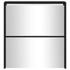 vidaXL Scarpiera con Specchio a 2 Livelli Nera 63x17x67 cm