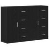vidaXL Credenza 2 pcs Rovere Nero 60 x 31 x 84 cm Legno ingegnerizzato