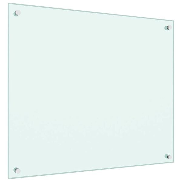 vidaXL Paraschizzi per Cucina Color Latte 70x60 cm in Vetro Temperato