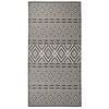 vidaXL Tappeto da Esterni a Tessitura Piatta 100x200 cm Strisce Nere