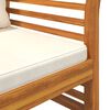 vidaXL Set Divani Giardino 2 pz Cuscini Bianco Crema in Legno Massello