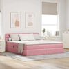 vidaXL Letto con Contenitore con materasso Rosa 180 x 200 cm Velluto