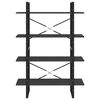vidaXL Libreria a 4 Ripiani Grigia 100x30x140 cm in Legno Multistrato