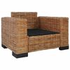 vidaXL Poltrona con Cuscini in Rattan Naturale