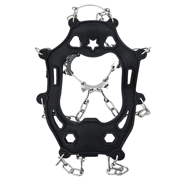 vidaXL Artigli di ghiaccio per scarpe Nero XL