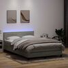 vidaXL Letto a Molle con Materasso e LED Grigio Chiaro 160x220cm Velluto