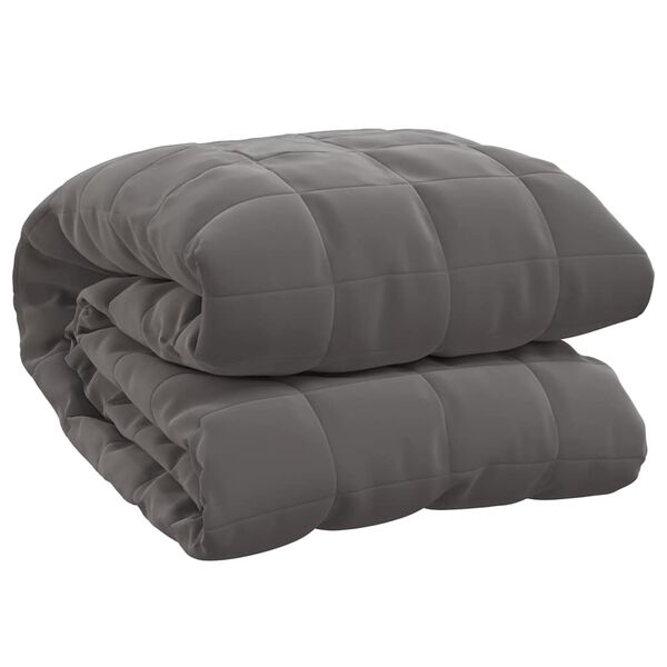 vidaXL Coperta Ponderata Grigia 200x225 cm 13 kg Tessuto
