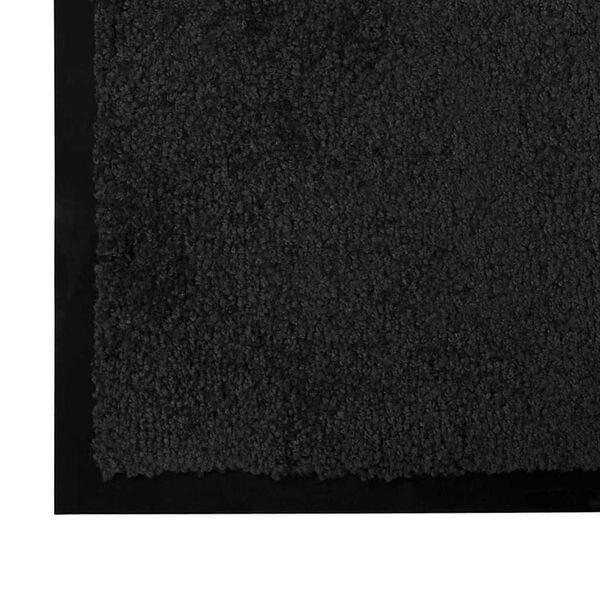 vidaXL Tappetino Nero 60 x 40 x 1.2 cm Tessuto Teddy