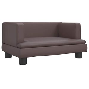 vidaXL Lettino per Cani Marrone 60x40x30 cm in Similpelle