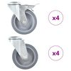 vidaXL Ruote Girevoli con Foro per Bullone 8 pz 100 mm