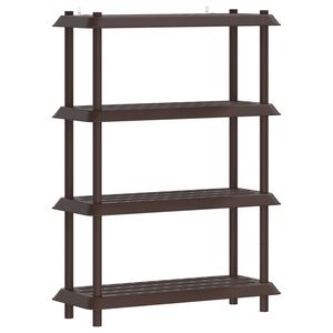 vidaXL Unit&agrave; di scaffalatura 4 livelli 100 x 40 x 136,5 cm PP Marrone