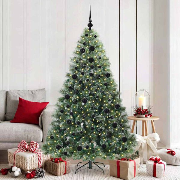 vidaXL Albero di Natale artificiale con 300 LED Verde 180 cm PE e PVC