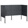 vidaXL Schermo per bidone della spazzatura 167 x 85 x 113 cm Acciaio