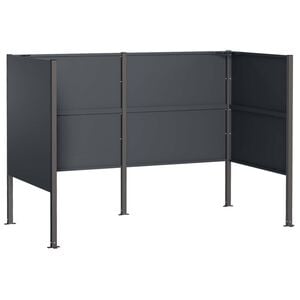 vidaXL Schermo per bidone della spazzatura 167 x 85 x 113 cm Acciaio