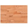 vidaXL Piano Bagno 80x40x4 cm Legno Massello di Faggio