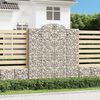 vidaXL Cesti Gabbioni ad Arco 2 pz 200x50x220/240 cm Ferro Zincato