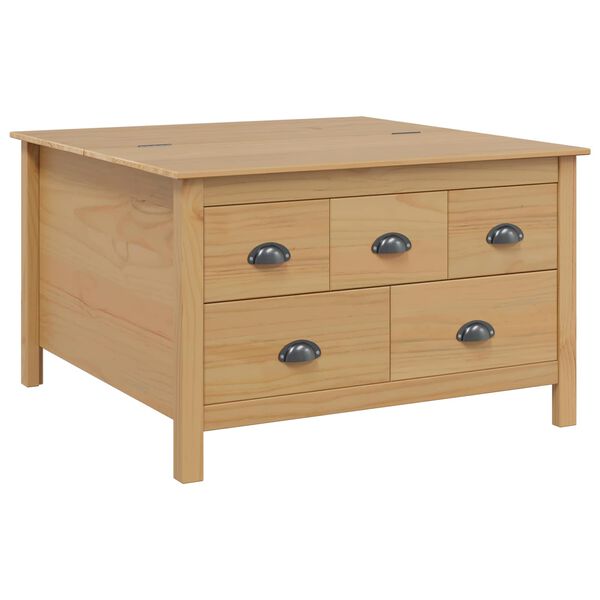 vidaXL Tavolino da salotto Marrone miele 79,5 x 79,5 x 49 cm