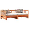 vidaXL Letto Giorno Estraibile Marrone cerato 203.5 x 164 x 66 cm