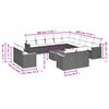 vidaXL Set Divani da Giardino 14pz con Cuscini in Polyrattan Beige