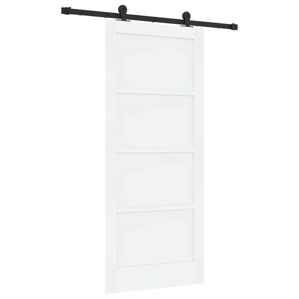 vidaXL Porta scorrevole ORKDAL Bianco 86 x 198,5 cm Pino massello