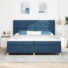 vidaXL Letto a molle con materasso Blu 200 x 200 cm Tessuto